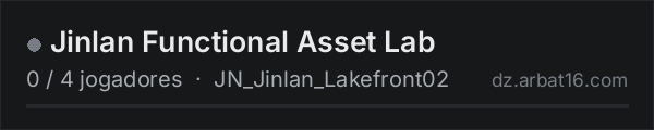 Jinlan Functional Asset Lab na lista de servidores de DayZ da AR16