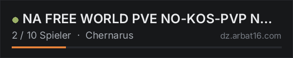 NA FREE WORLD PVE NO-KOS-PVP NO-RAID MANDATORY DISCORD in der DayZ-Serverliste von AR16