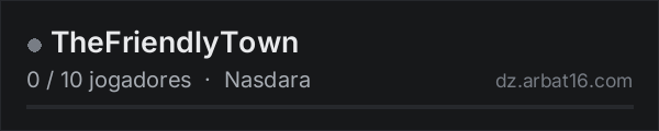 TheFriendlyTown na lista de servidores de DayZ da AR16