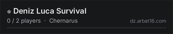 Deniz Luca Survival on the AR16 DayZ server list