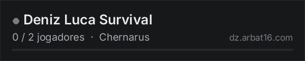 Deniz Luca Survival na lista de servidores de DayZ da AR16