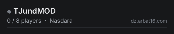TJundMOD on the AR16 DayZ server list