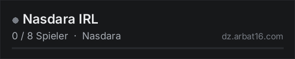Nasdara IRL in der DayZ-Serverliste von AR16