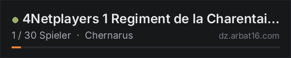 4Netplayers 1 Regiment de la Charentaise PVE  Base Realistique in der DayZ-Serverliste von AR16