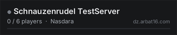 Schnauzenrudel TestServer on the AR16 DayZ server list