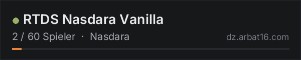 RTDS Nasdara Vanilla in der DayZ-Serverliste von AR16