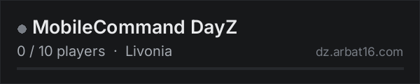 MobileCommand DayZ on the AR16 DayZ server list