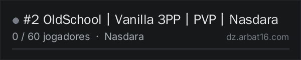 #2 OldSchool丨Vanilla 3PP丨PVP丨Nasdara na lista de servidores de DayZ da AR16