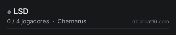 LSD na lista de servidores de DayZ da AR16