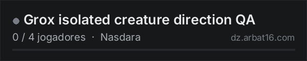 Grox isolated creature direction QA na lista de servidores de DayZ da AR16