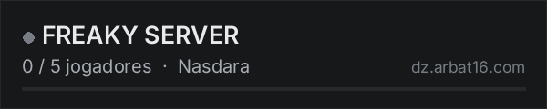 FREAKY SERVER na lista de servidores de DayZ da AR16