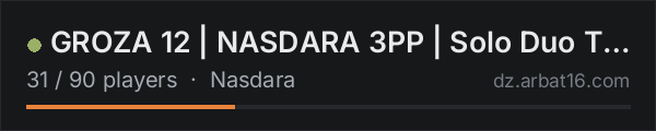 GROZA 12 | NASDARA 3PP | Solo Duo Trio on the AR16 DayZ server list