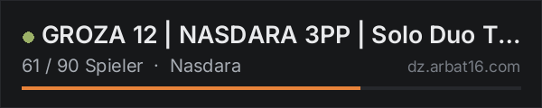 GROZA 12 | NASDARA 3PP | Solo Duo Trio in der DayZ-Serverliste von AR16