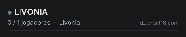LIVONIA na lista de servidores de DayZ da AR16