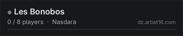 Les Bonobos on the AR16 DayZ server list