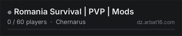 Romania Survival | PVP | Mods on the AR16 DayZ server list