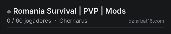 Romania Survival | PVP | Mods na lista de servidores de DayZ da AR16