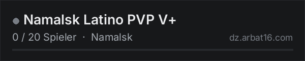 Namalsk Latino PVP V+ in der DayZ-Serverliste von AR16