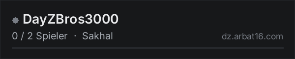 DayZBros3000 in der DayZ-Serverliste von AR16