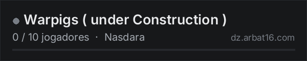 Warpigs ( under Construction ) na lista de servidores de DayZ da AR16