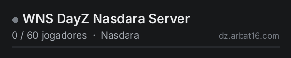 WNS DayZ Nasdara Server na lista de servidores de DayZ da AR16