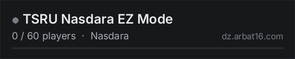 TSRU Nasdara EZ Mode on the AR16 DayZ server list