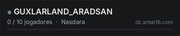 GUXLARLAND_ARADSAN na lista de servidores de DayZ da AR16