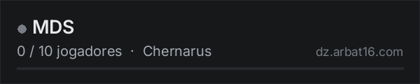 MDS na lista de servidores de DayZ da AR16