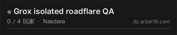 AR16 DayZ 服务器列表中的 Grox isolated roadflare QA