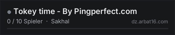 Tokey time - By Pingperfect.com in der DayZ-Serverliste von AR16