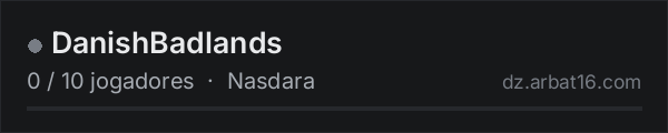 DanishBadlands na lista de servidores de DayZ da AR16