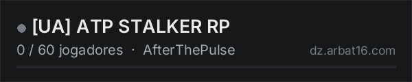 UA ATP STALKER RP na lista de servidores de DayZ da AR16