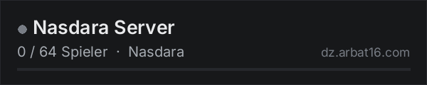Nasdara Server in der DayZ-Serverliste von AR16