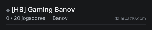 [HB] Gaming Banov na lista de servidores de DayZ da AR16