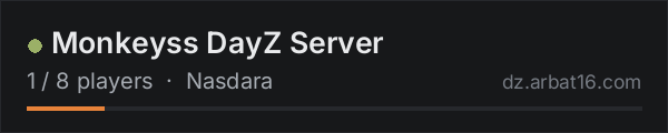 Monkeyss DayZ Server on the AR16 DayZ server list
