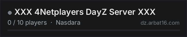 XXX 4Netplayers DayZ Server XXX on the AR16 DayZ server list