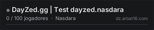 test_nasdara na lista de servidores de DayZ da AR16