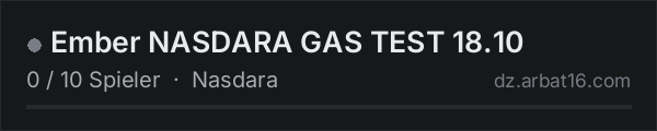 Ember NASDARA GAS TEST 18.10 in der DayZ-Serverliste von AR16