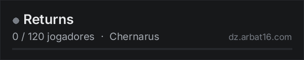 Returns na lista de servidores de DayZ da AR16