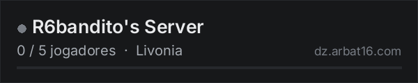 R6bandito's Server na lista de servidores de DayZ da AR16