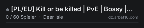 [PL/EU] Kill or be killed | PvE | Bossy | Kasyno | Dragi | Heli in der DayZ-Serverliste von AR16