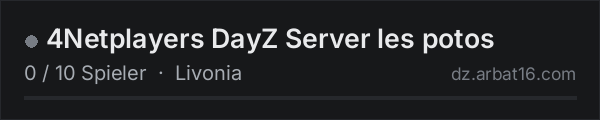 4Netplayers DayZ Server les potos in der DayZ-Serverliste von AR16