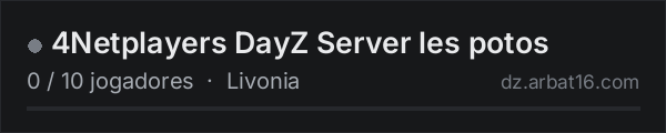 4Netplayers DayZ Server les potos na lista de servidores de DayZ da AR16