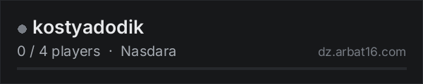 kostyadodik on the AR16 DayZ server list