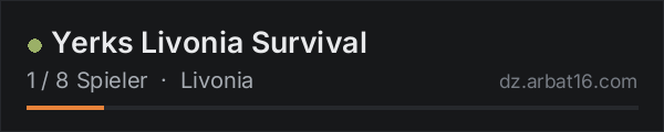 Yerks Livonia Survival in der DayZ-Serverliste von AR16