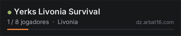 Yerks Livonia Survival na lista de servidores de DayZ da AR16