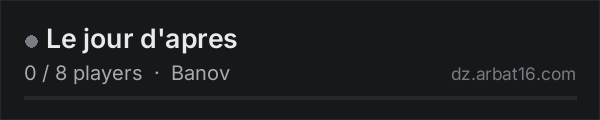 Le jour d'apres on the AR16 DayZ server list