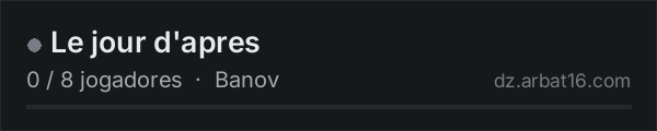 Le jour d'apres na lista de servidores de DayZ da AR16