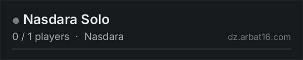 Nasdara Solo on the AR16 DayZ server list