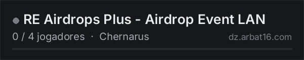 RE Airdrops Plus - Airdrop Event LAN na lista de servidores de DayZ da AR16
